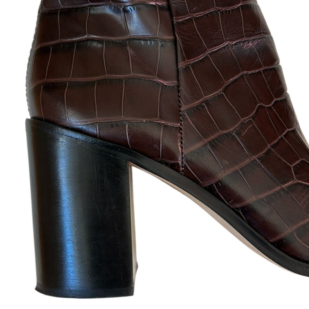 EUC Franco Sarto Leather Ticada Knee High Boots Brown Size 10 - Picture 3 of 11